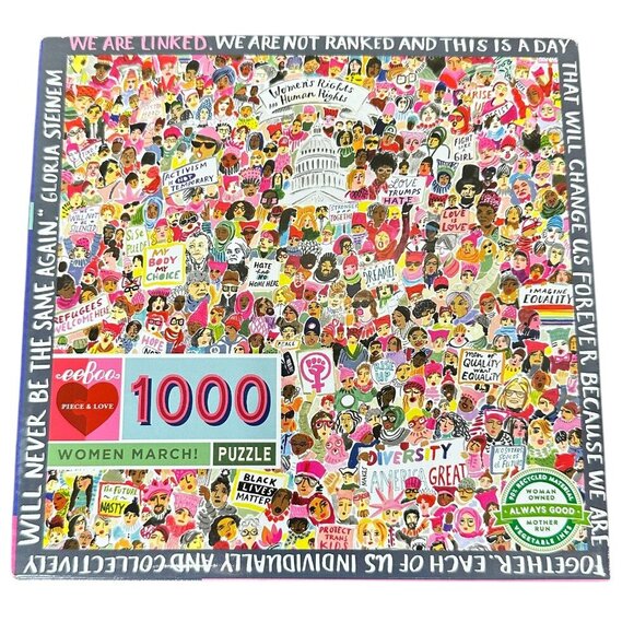 Eeboo High Quality Women March 1000 Piece Jigsaw Puzzle - Picture 1 of 9